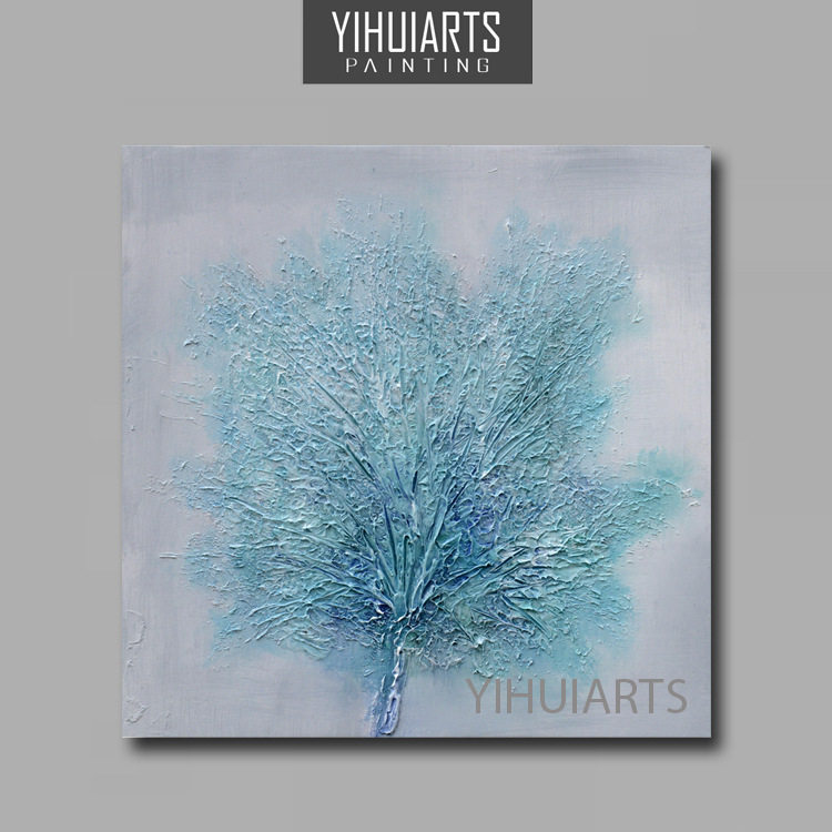 YIHUIARTS纯手绘林木景观装饰挂画客厅沙发阳台背景装饰油画