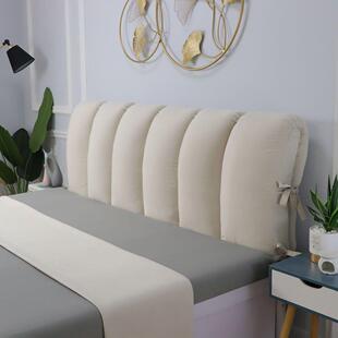 木头床头软包靠垫床头罩靠背枕大靠枕罩实木床头靠背垫床头盖布厂