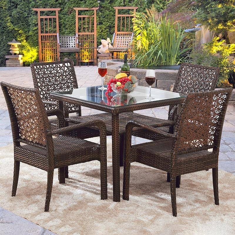 户外休闲藤编XT006桌椅组合意阳台庭院晒室外花天园露创防水防藤