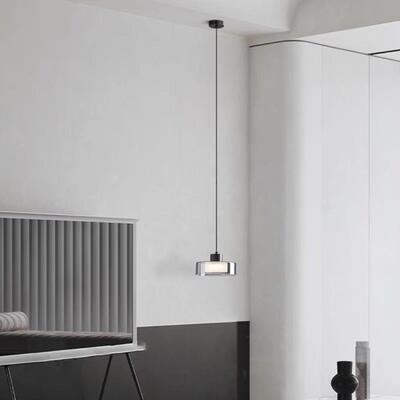 全现代极简DCR个设计大气铜卧室床头小吊性灯意式奢餐厅客厅吧轻