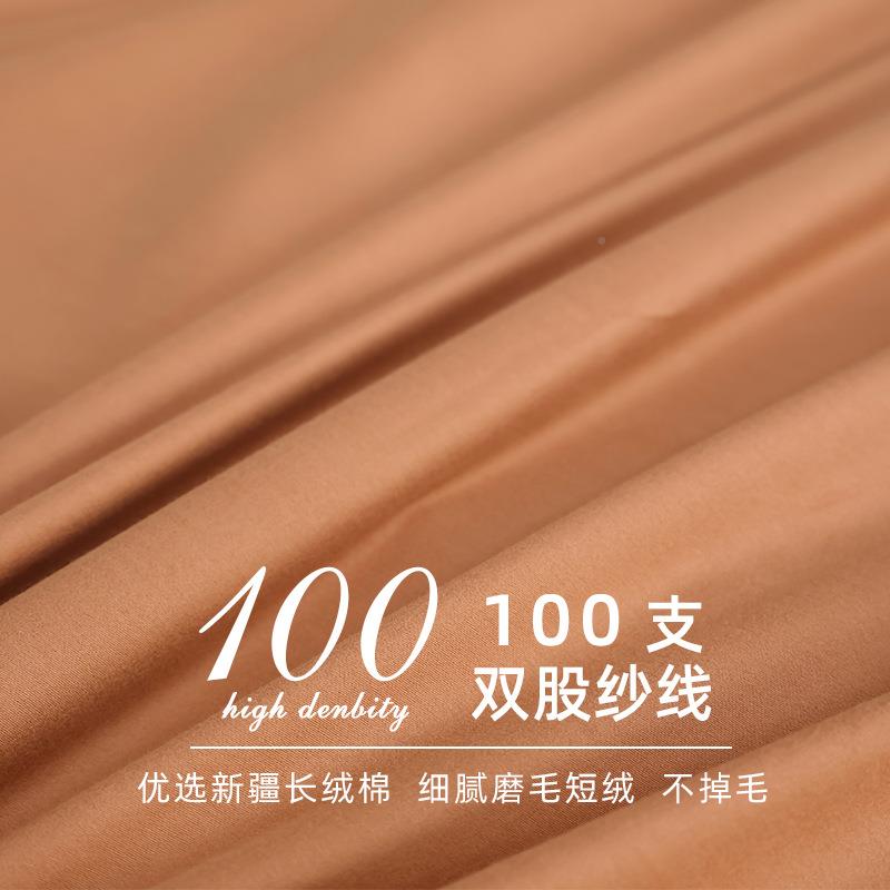 IBYA类秋纯100支长绒棉被套棉单件加厚全冬棉磨毛被罩色纯双拼超