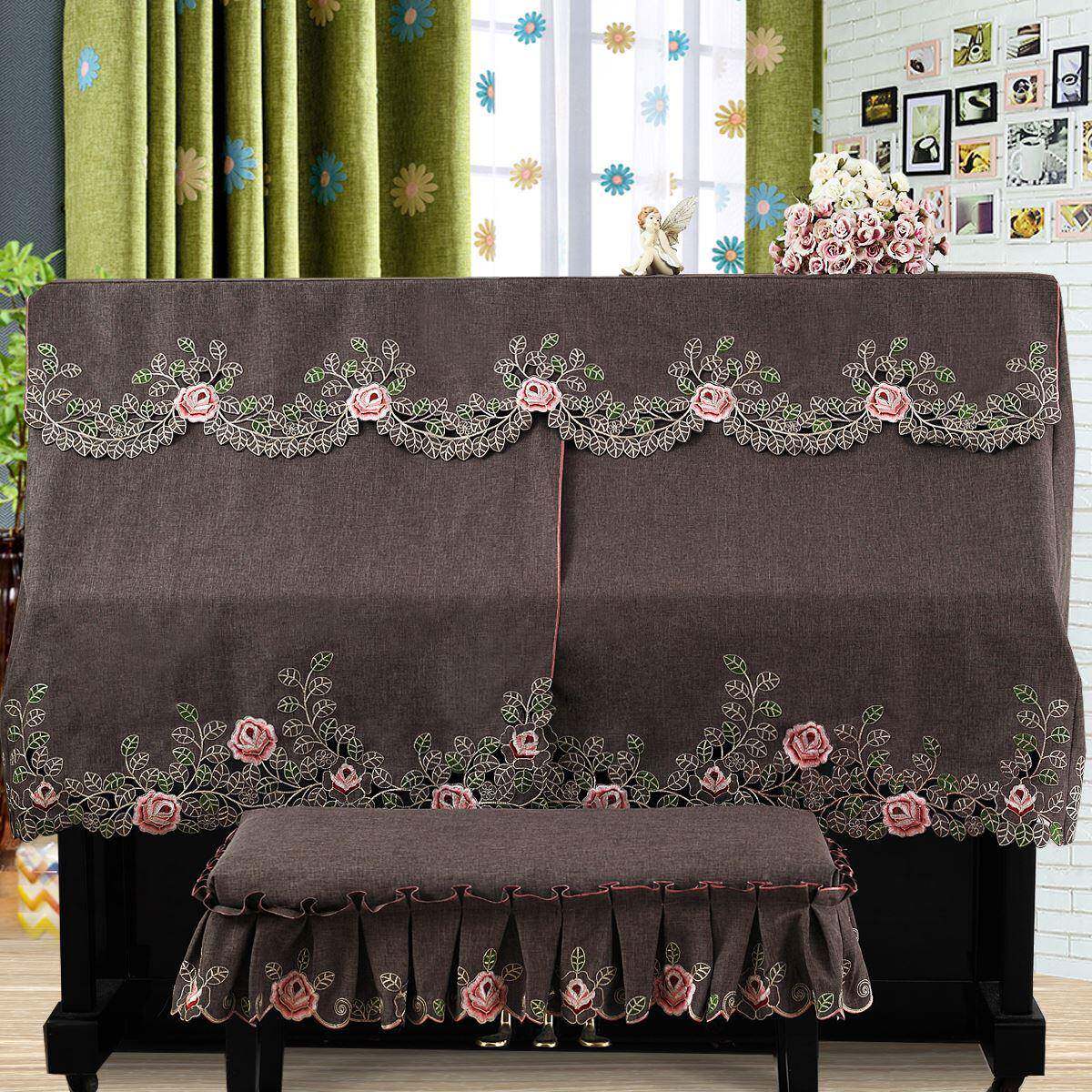 钢琴全罩刺绣钢琴半琴罩罩欧式钢琴艺防尘盖布韩式钢WQQ琴盖布布