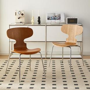 欧式 实木椅子背985椅可叠放户椅小型餐收纳餐桌椅轻靠奢感蚂蚁r