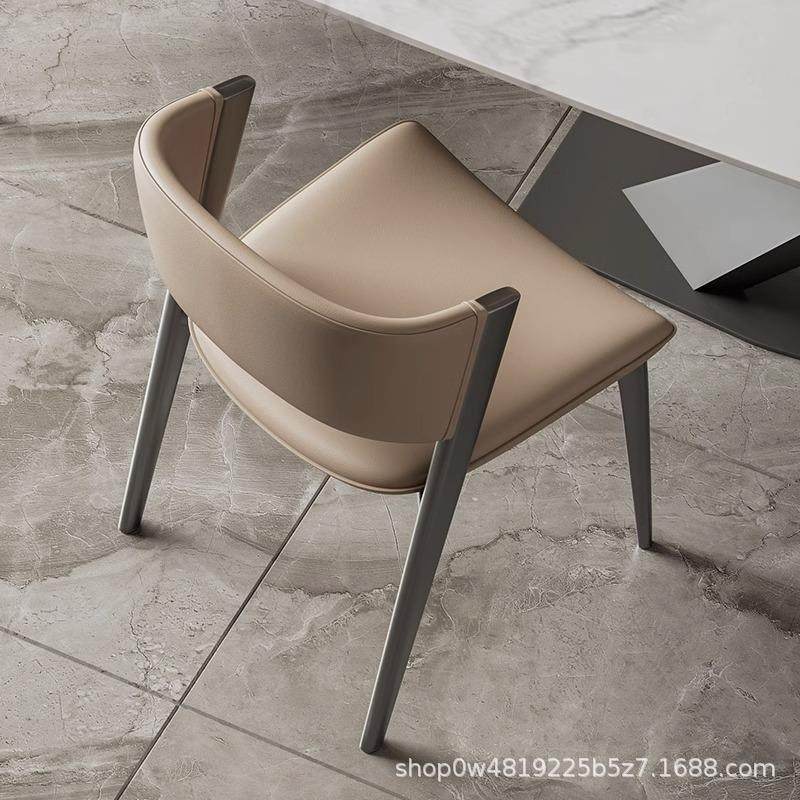 意式轻奢餐椅设计样板房现代简约厅家师用餐椅子梳妆半00010台弧
