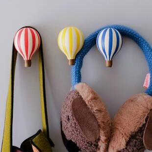 挂钩柜门拉手意树MOV创脂免孔可打爱玄关儿房装饰童热气球