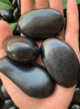 黑色抛鹅卵石大量公色园铺路园796林造景雨花石光黑色白五批彩水