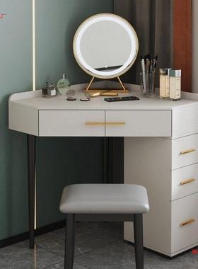 现代简女孩主卧室台网红小户型ESX转角约新梳妆款白色L型直角化妆