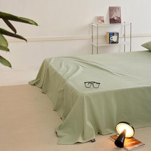 纯加磨毛床单单件厚100全棉宿舍单双1人.5米大床单秋无品牌/冬棉