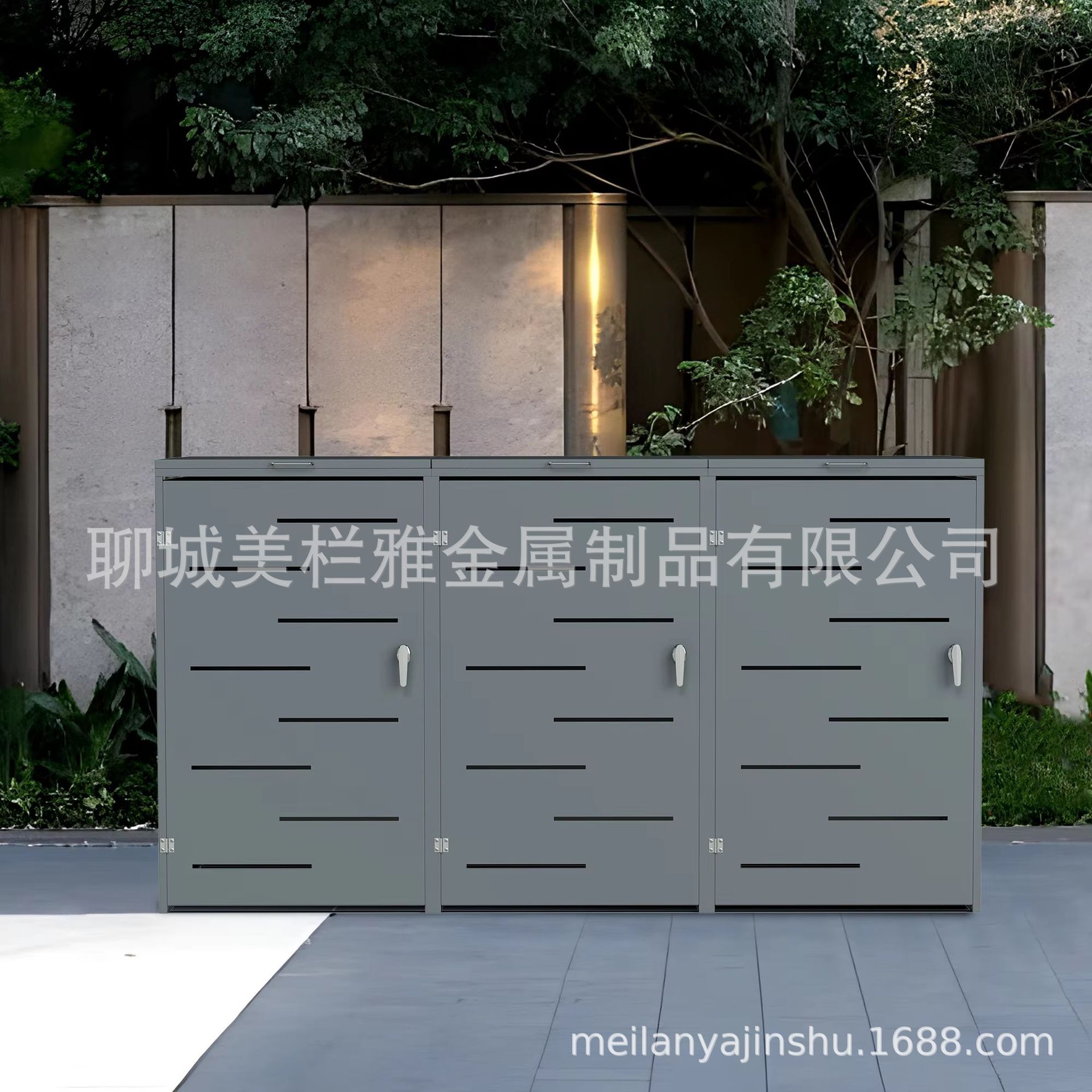 双开门双格垃圾分类桶