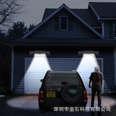 户VWN销太阳能外壁灯人体感热应庭院亮灯71灯防水壁灯超照明围墙