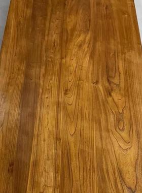 老榆木餐桌家LNP用桌茶餐木全实餐桌烧烤店桌椅新中式桌实木长方