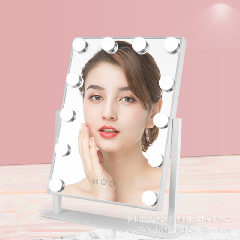 好莱坞桌面化妆镜智能调光带灯