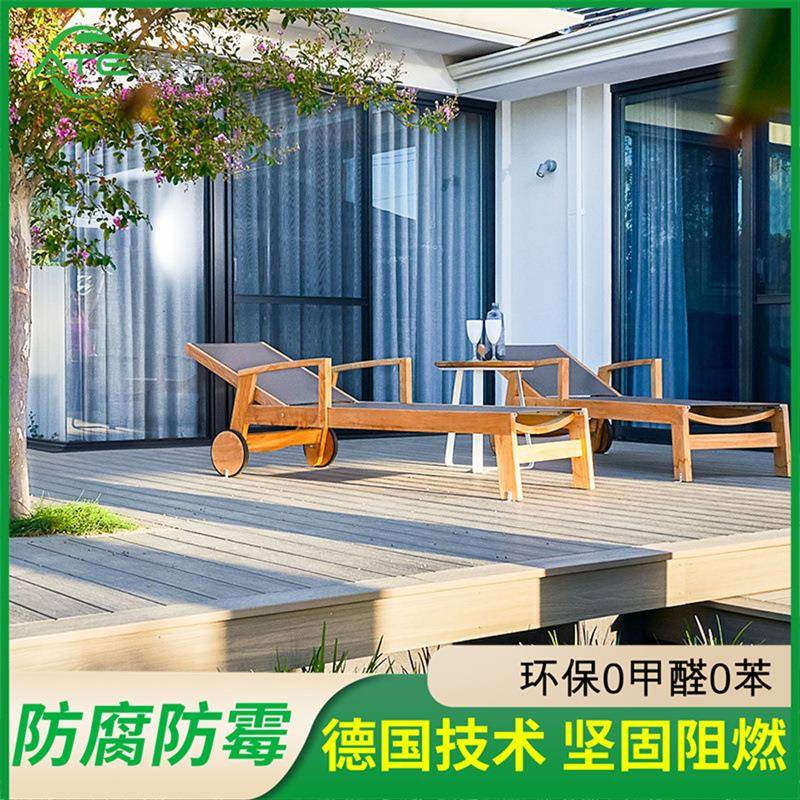 高地品质GJE出口共挤塑木地板庭院阳台露台代超三自越木然木纹共