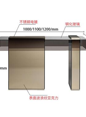 轻奢玄关柜客厅靠墙条案景几ZDA端简约不锈玄台关钢桌现代走廊装