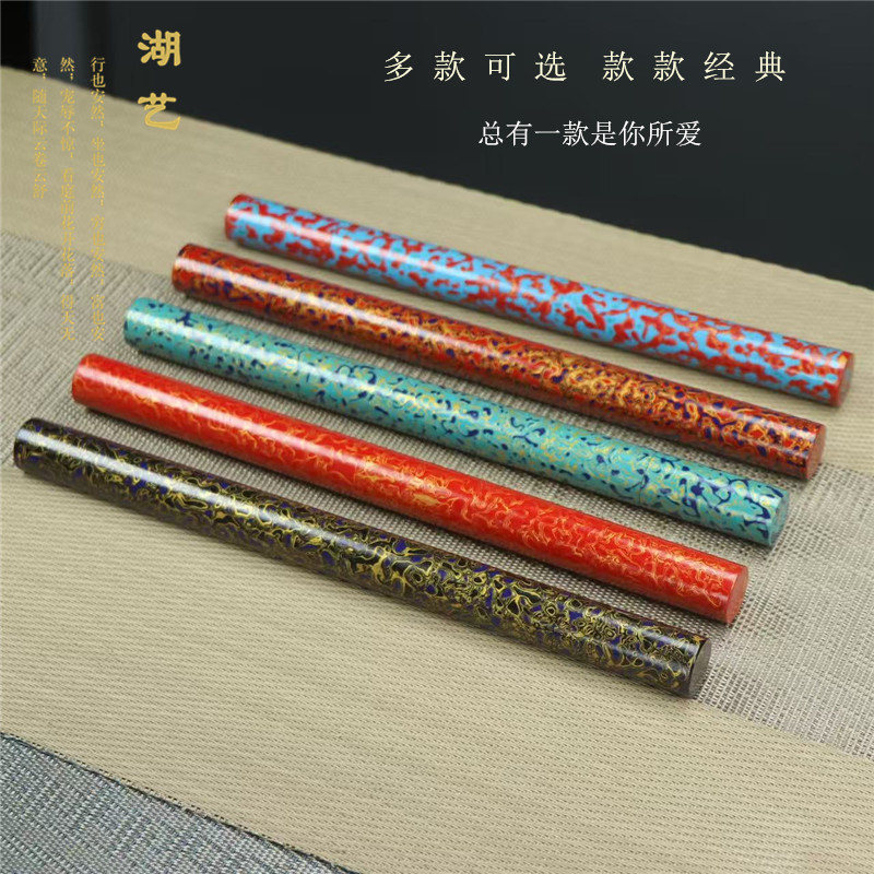 黑檀木大漆长款便携线香筒