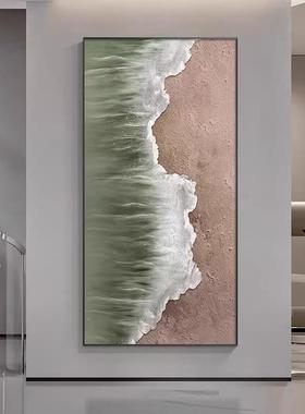 现SFJ廊代轻奢入户玄关装饰画感象星空抽画肌理走过道挂画正对门