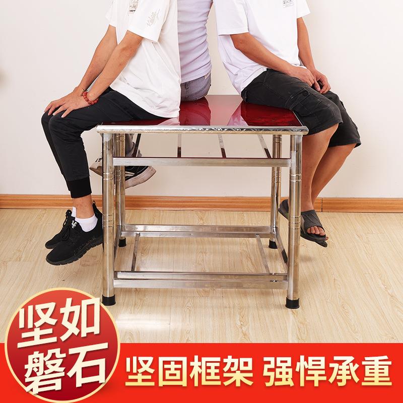20烤火桌吃饭正方形锈钢F97T6S8J餐不桌子桌可折叠款四方烤火取暖