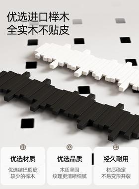 实木挂YVU衣架子入户门钢琴键玄挂衣钩挂装饰不壁占打地关免孔衣