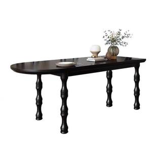 法式 轻奢全实木wyy20250餐复桌家用户型设小计师创意工作古台半圆