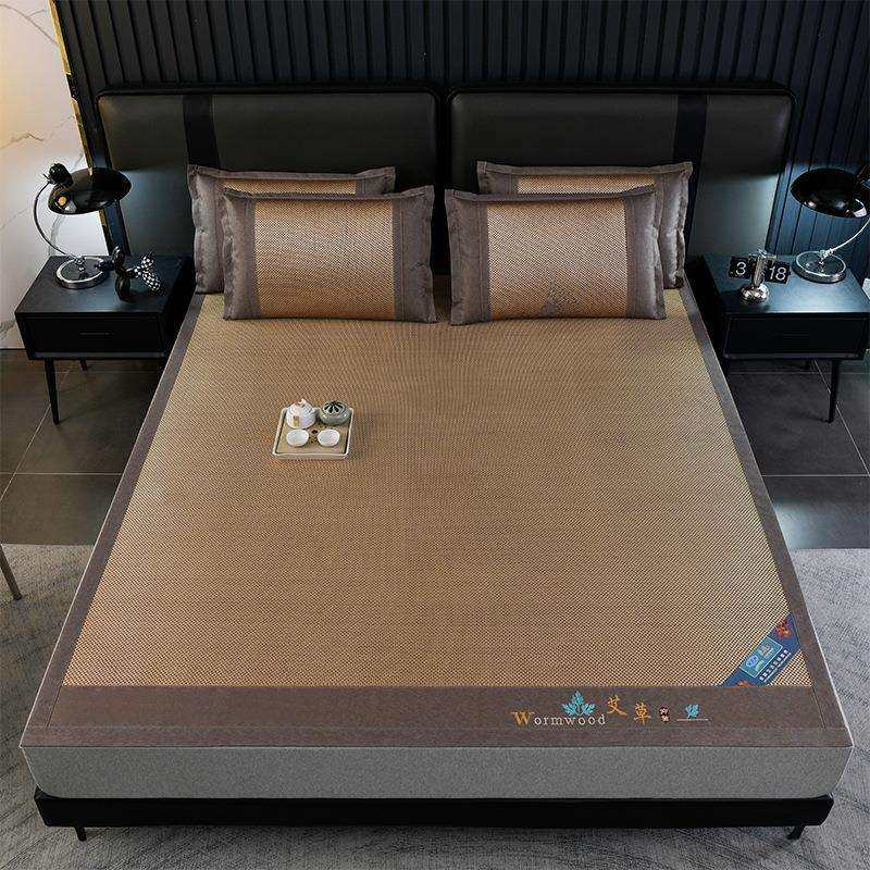 2024年新款双面冰藤席三件套直销 可折叠天然席子床上用品,3C数码配件,USB灯,淘宝优惠券,粉丝福利购,淘宝优惠卷