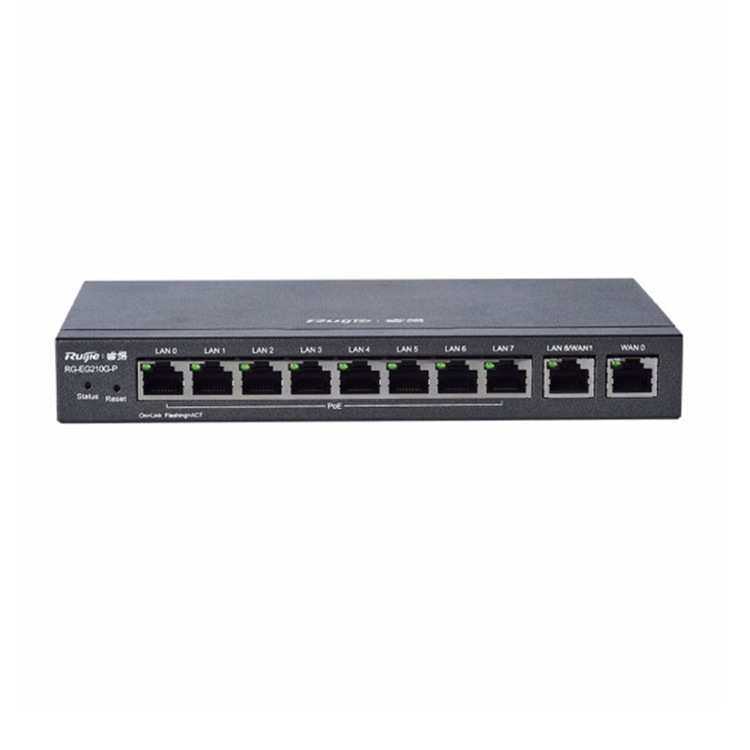 锐捷(Ruijie) 无线AC控制器 RG-EG210G-P 8口千兆POE 待机200