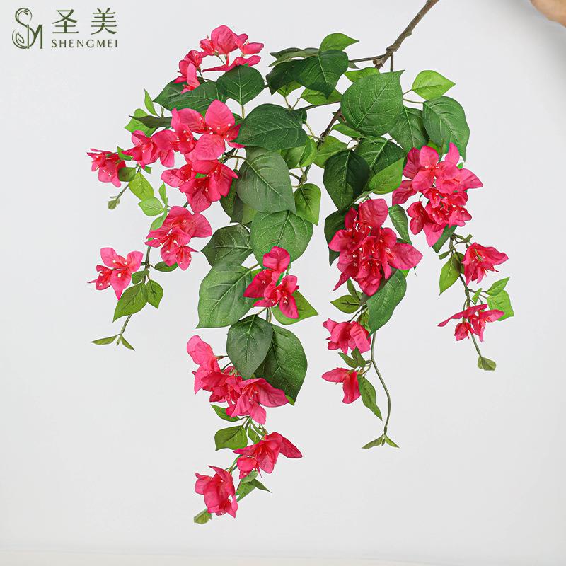 真5头三角梅杜鹃花客厅装饰摆件餐桌摆设花艺紫荆花海棠假花
