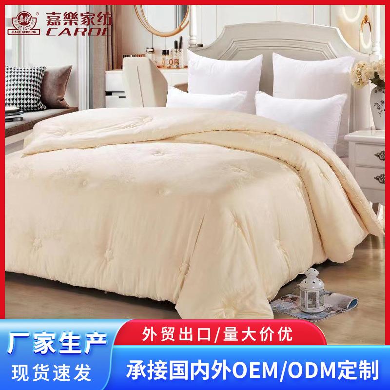 床上用品秋冬加厚保暖被芯莫代尔贡缎提花家用蚕丝被一件