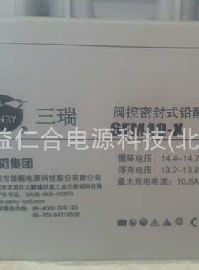 三瑞蓄电池 6FM40-X 铅酸免维护12V40AH电池