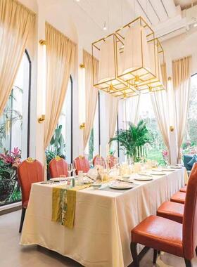 工厂生产木骨架多功能橙色成人可以现代简约欧美式餐厅餐椅