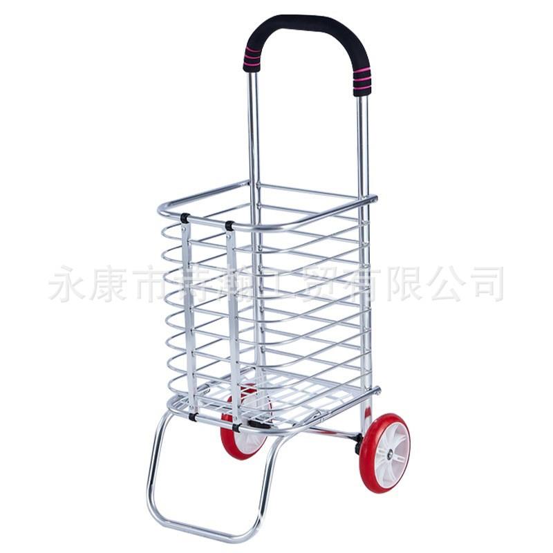 加粗二轮购物车超市买菜车可折叠爬楼手拉车铝合金家用