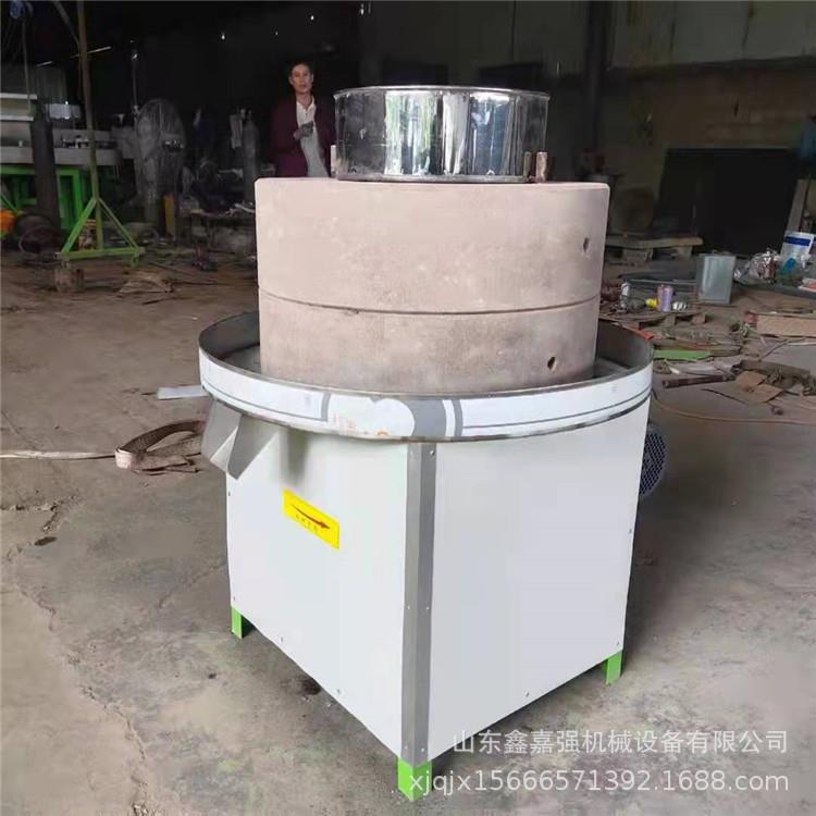 黑芝麻糊电动石磨机红砂岩石磨香油机80型小麦大米黄豆磨粉机