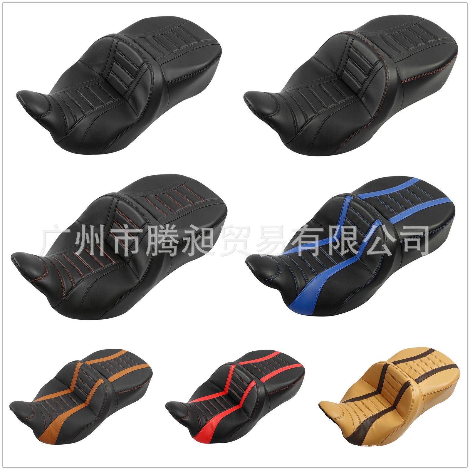 适用哈雷大滑翔街道滑翔路王CVO双人驾驶员乘客坐垫座椅09-20年