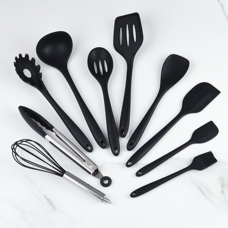 硅胶厨具10件套不粘锅硅胶厨具硅胶铲烹饪工具厨房用品十件套装