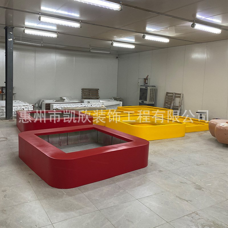玻璃钢树池座椅学校景观花坛商场公园休息区异形户外长条坐凳
