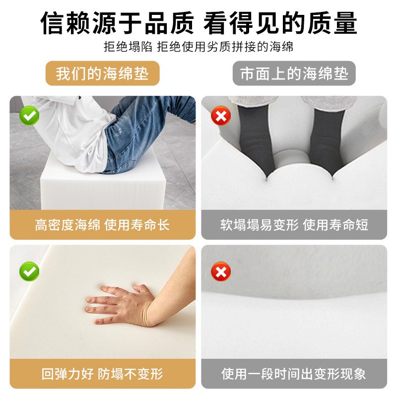 加厚加硬海绵垫子高密度实木沙发垫坐垫记忆棉屁股垫50D