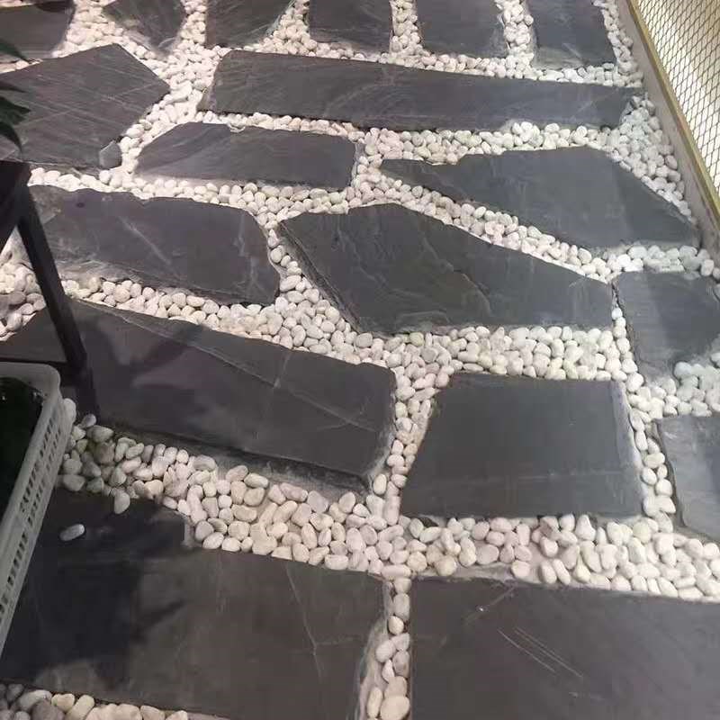 青石板碎拼不规则乱板片石庭院花园室外广场防滑乱板地铺乱型石