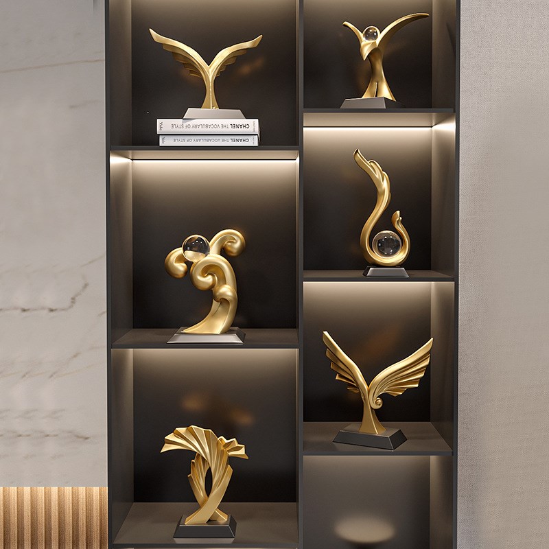 轻奢高档酒柜装饰品摆件客厅电视柜家居办公室书桌面摆设新中式