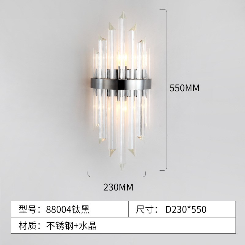 工程轻奢水晶壁灯后现代简约酒店客房过道售楼部样板房卧室床头灯