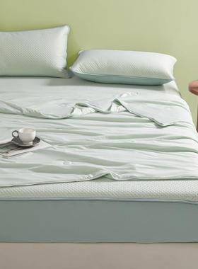 A类云母凉丝感夏被JFW8pu4x夏季冰丝薄席可洗四件套床笠夏水天被