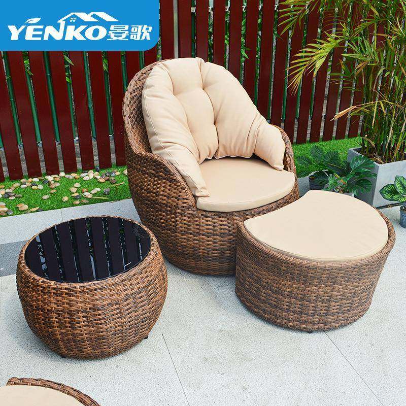 户藤编小发椅阳休外闲藤椅三沙件台套组合1-67）庭院花园家用懒人,商业/办公家具,商用藤编家具,淘宝优惠券,粉丝福利购,淘宝优惠卷