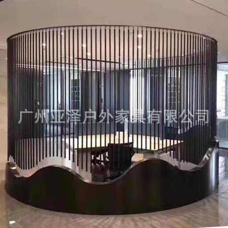 中式文墙端景墙景观新雕塑墙楼部不JQ-22锈钢创意山形售景墙雕塑