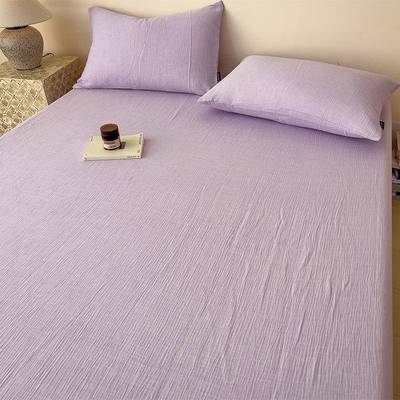 类NIB纯棉皱皱纱床人单单件100棉纱布被单学A生宿舍单床笠全罩三