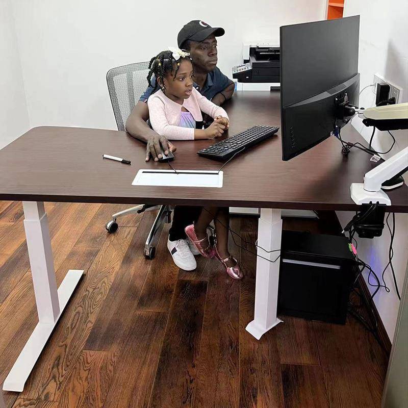 工厂L型电629角电动智能降桌触控式拐人体工学电脑桌动升降升办公