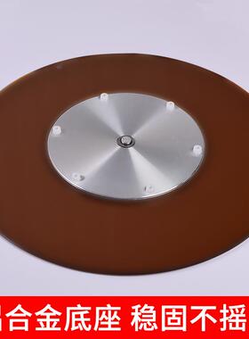 ft餐桌转盘钢玻化璃饭色zp-1022店大圆桌茶璃转盘底座圆台面玻桌