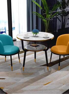 阳台小茶桌办小公室LAO椅会客洽谈桌休组合家用户型茶几餐桌闲小