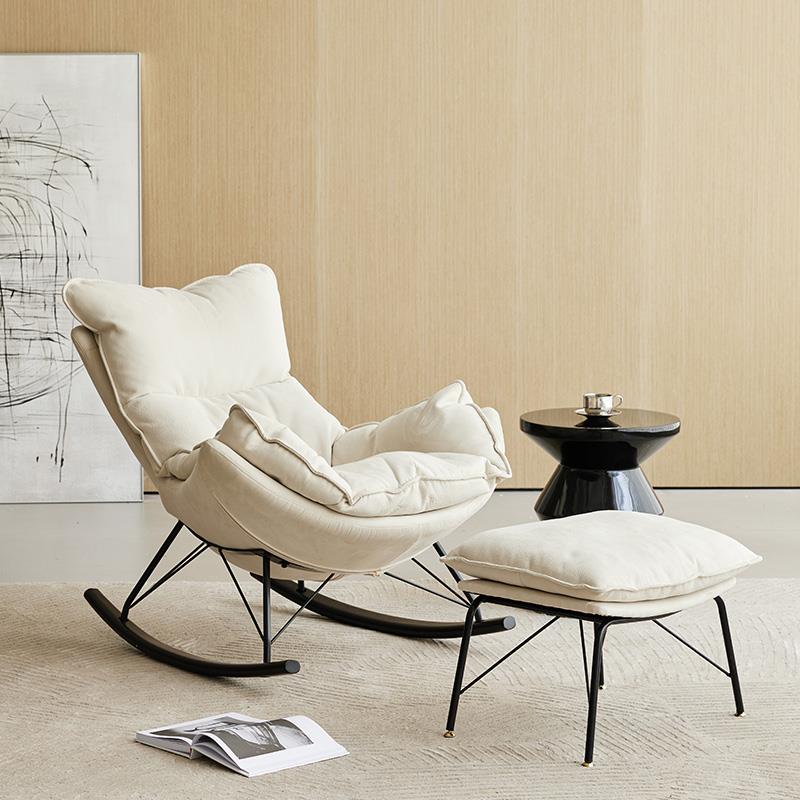 W6轻奢摇摇F767H899椅家阳台用休闲躺椅大人客发厅复人古懒摇椅沙