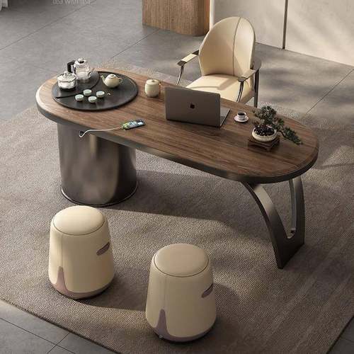 实木合大板茶桌椅组LPK茶平面款茶桌一体一整套储泡茶家用几可物