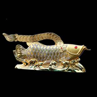 新款 大摆鱼品用品大 合金汽车214新件车载摆车内创意年年有鱼饰款