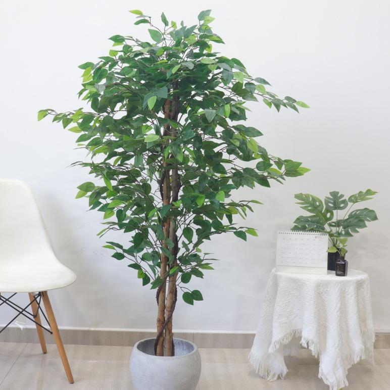 仿幸真厅植假榕树福树植物商场酒绿店大FXD客摆件落地花艺布景装