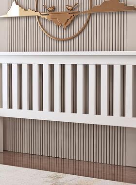 定人做实木米床头板.白色简约靠背板榻F768569T新中式.榻米双床头